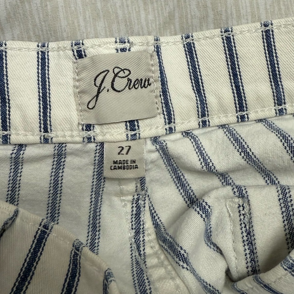 J. Crew "Slim Wide Leg" Striped Pants - Size 27 - Picture 7 of 14